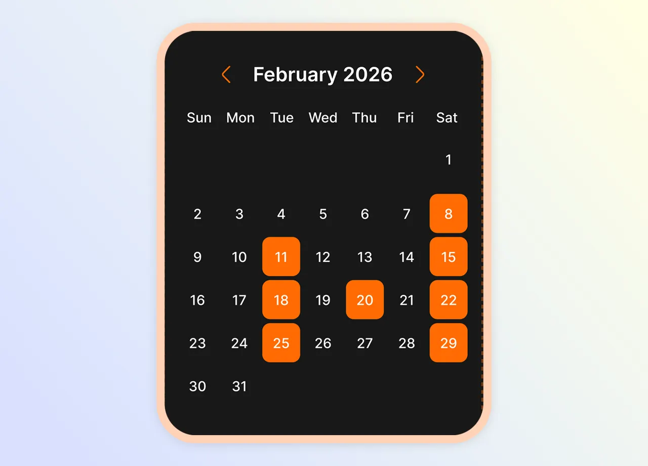 infaith App Calendar