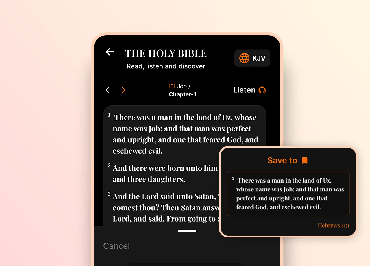 inFaith App save to collection